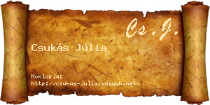 Csukás Júlia névjegykártya