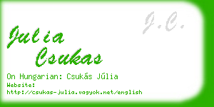 julia csukas business card
