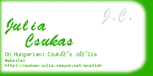 julia csukas business card